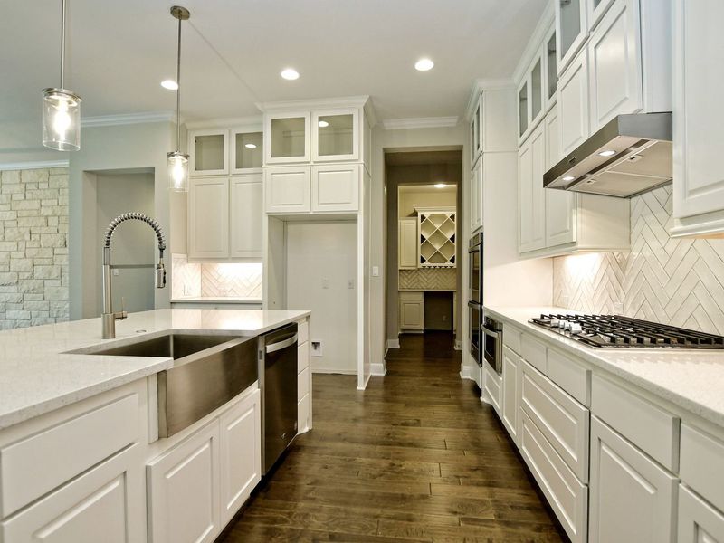 Representative furnished interior of a home built from the Madera II by Giddens Homes in Scofield Farms Estates, Georgetown (Image 237).