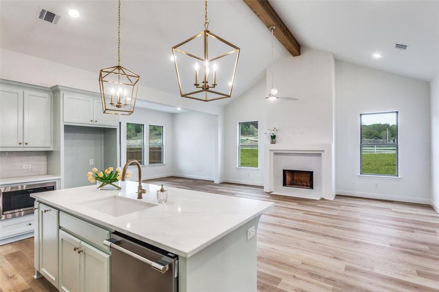 Furnished interior view inside a new home in Reserves at Trinity, Willow Park (Image 6).