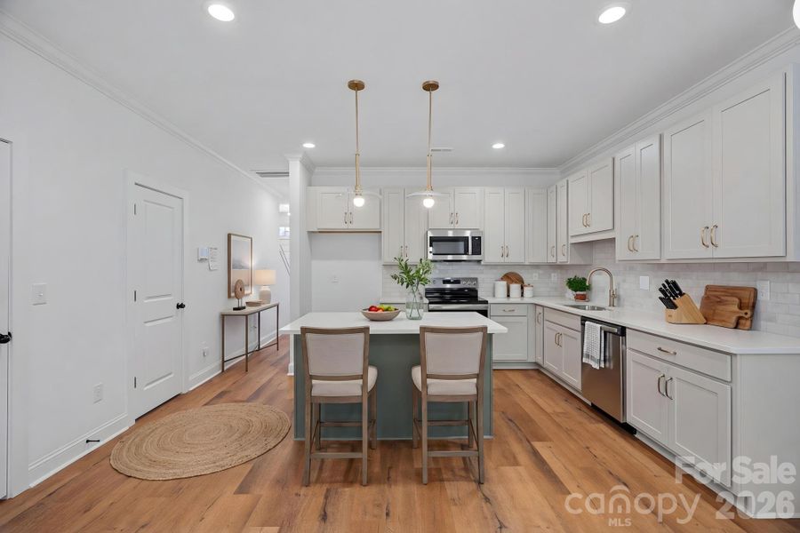 Furnished interior view inside a new home in , Charlotte (Image 8).