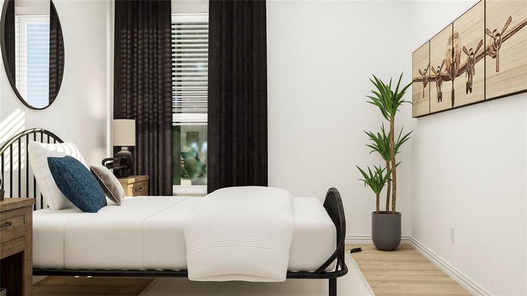 Bedroom featuring light hardwood / wood-style floors