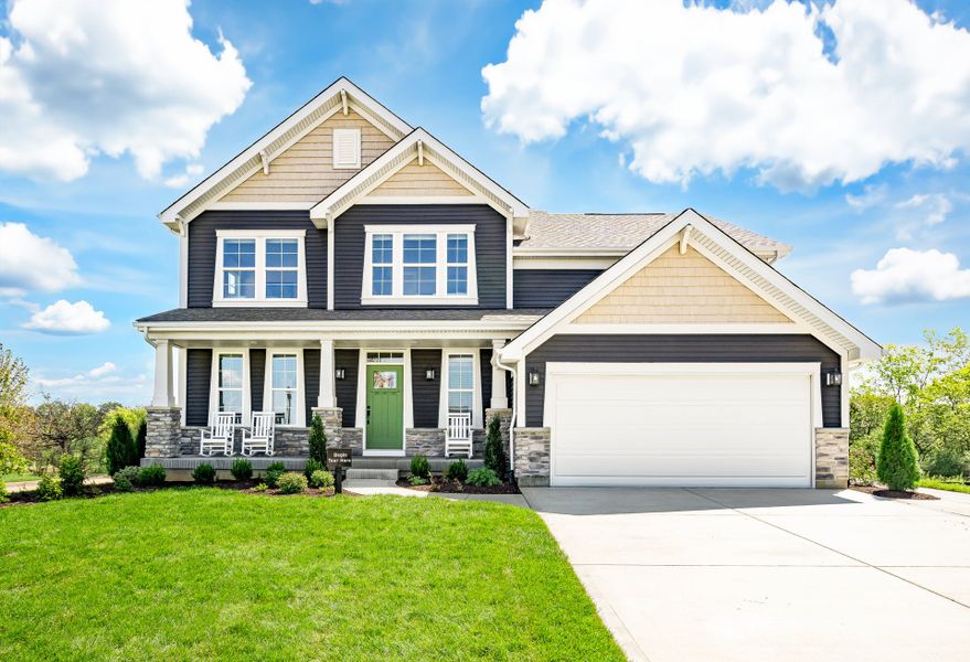 Representative exterior photo of a completed home built from the Avery by Fischer Homes in Twin Lakes, Hoschton, GA (Image 24).