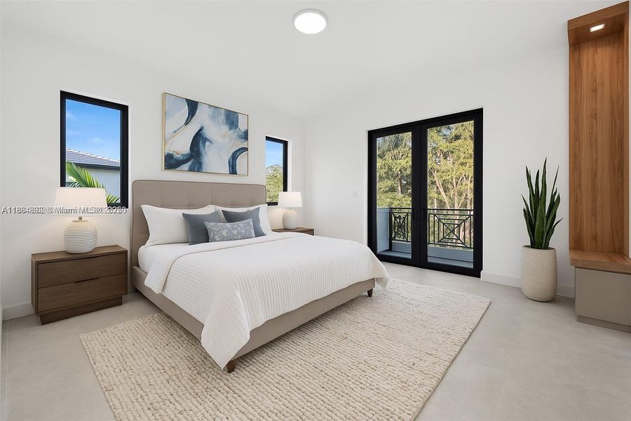 Furnished interior view inside a new home in , Coral Gables (Image 10).