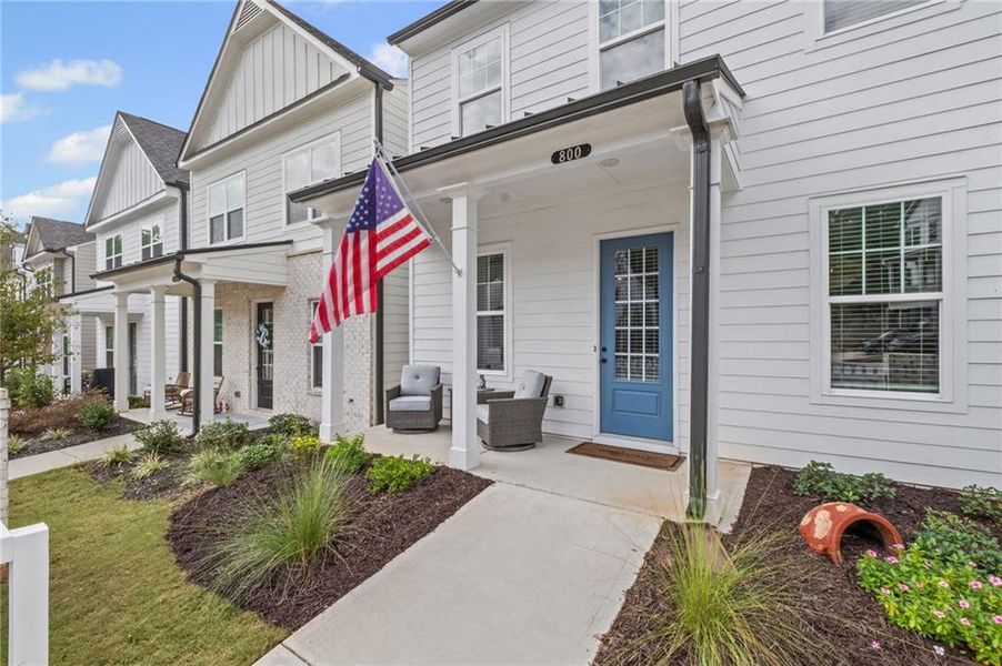 Exterior details and patio area of a home in , Woodstock (Image 3). Exterior details and patio area of a home in , Woodstock (Image 3).