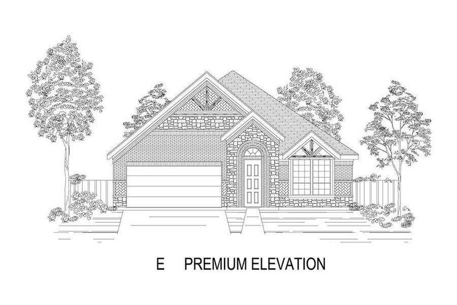 Representative rendering of the exterior for the Woodford F-BG by First Texas Homes (Image 14).