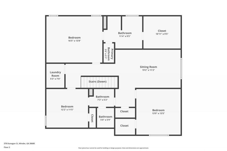 2D floor plan layout of this home in , Winder, GA (Image 3).