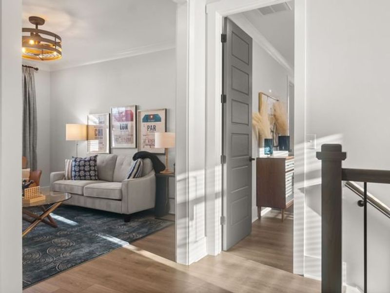 Representative furnished interior of a home built from the Charlotte II by True Homes in Colvin Park, Rock Hill (Image 18).