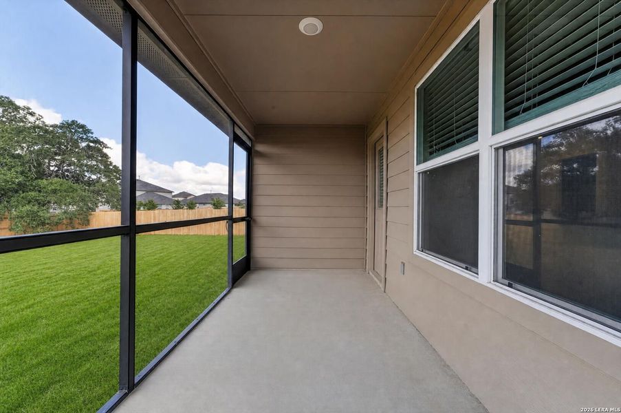 Exterior details and patio area of a home in Riverstone at Westpointe, San Antonio (Image 4).