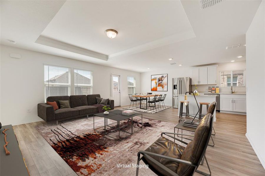 Furnished interior view inside a new home in Verandah, Royse City (Image 5). Furnished interior view inside a new home in Verandah, Royse City (Image 5).