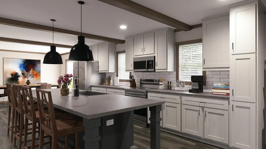 Furnished interior view inside a new home in , Cross (Image 5).