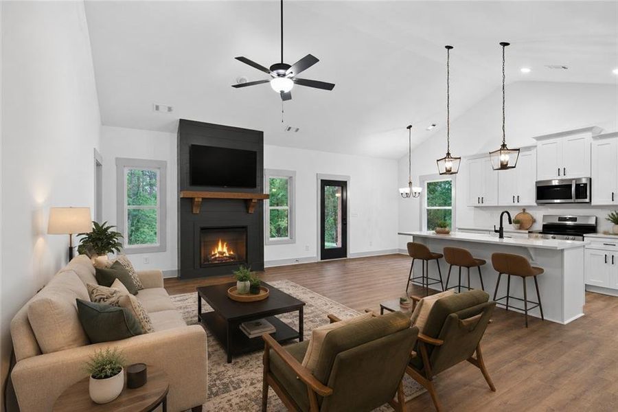 Furnished interior view inside a new home in , Silver Creek (Image 6).