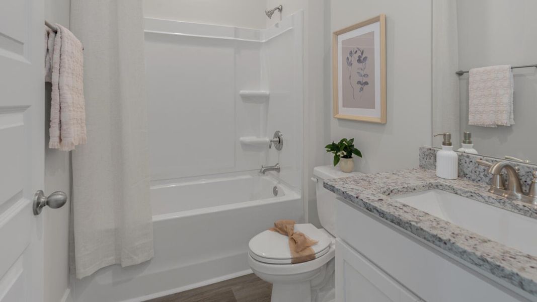 Representative furnished interior of a home built from the MADISON by D.R. Horton in Indigo Preserve, Leland (Image 30). Representative furnished interior of a home built from the MADISON by D.R. Horton in Indigo Preserve, Leland (Image 30).