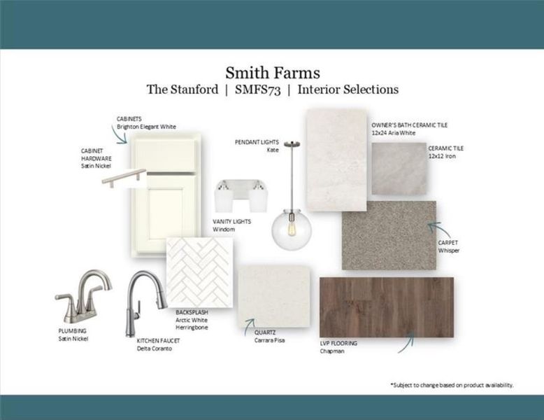 Sample of building materials used in homes in Smith Farms, Murfreesboro (Image 31).
