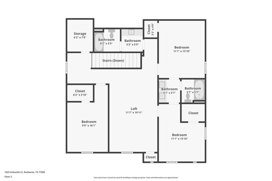 2D floor plan layout of this home in Massey Oaks Village, Pearland, TX (Image 3). 2D floor plan layout of this home in Massey Oaks Village, Pearland, TX (Image 3).