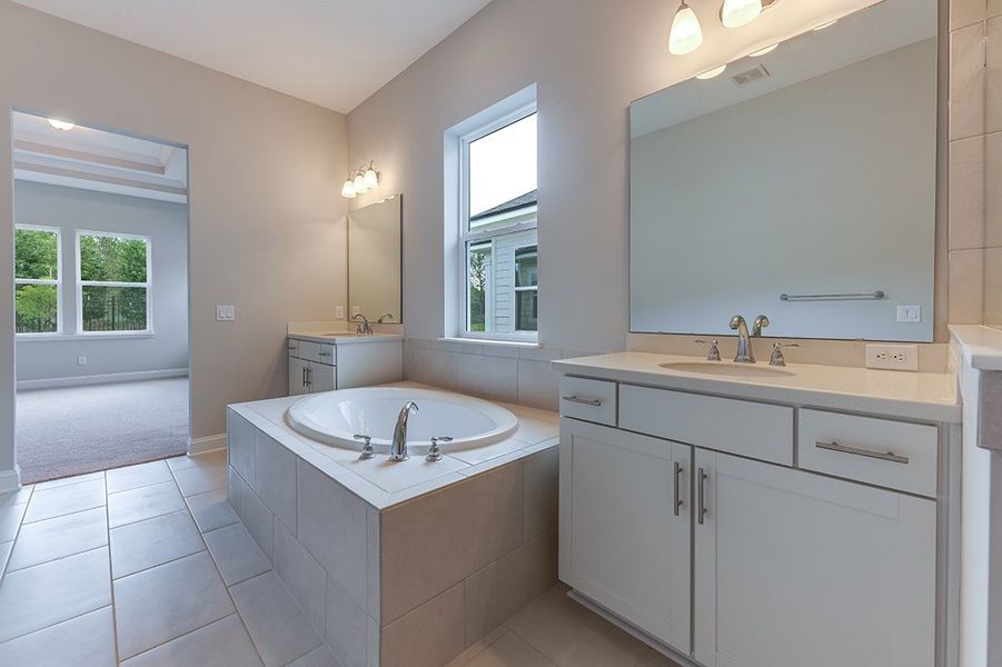 Representative furnished interior of a home built from the Washington by Riverside Homes in Mariposa at EverRange, Jacksonville (Image 12).