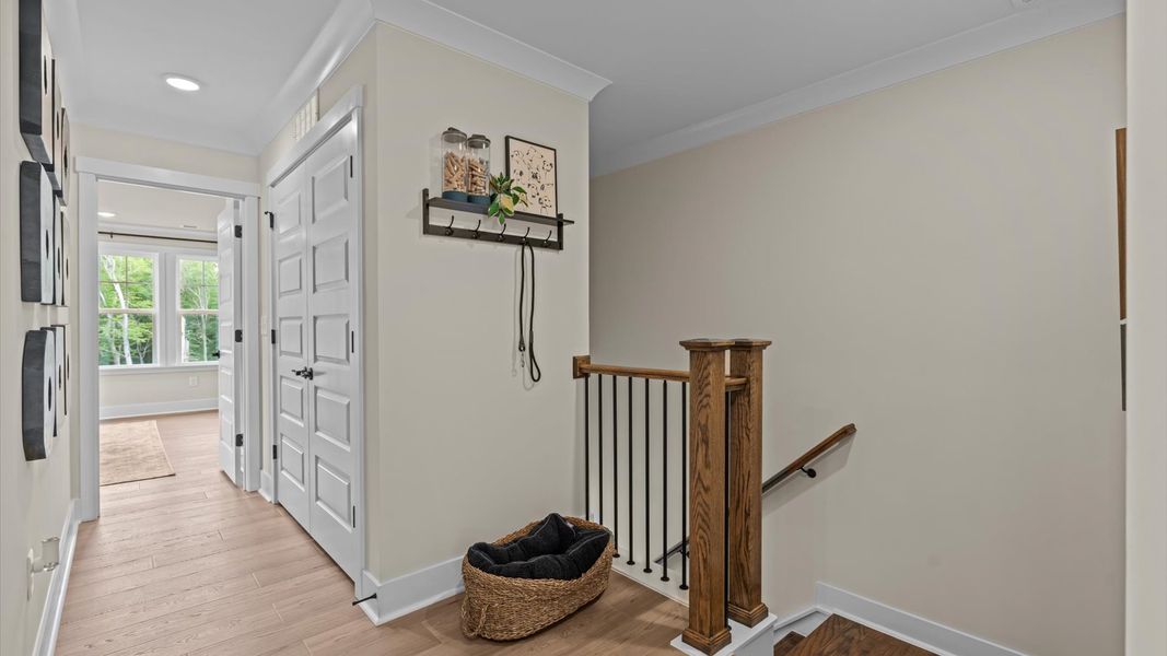 Representative furnished interior of a home built from the Litchfield by DRB Homes in North First Street Townes, Mebane (Image 19).