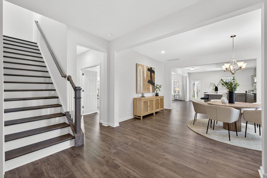 Furnished interior view inside a new home in Copper Ridge at Flowers Plantation, Clayton (Image 29).