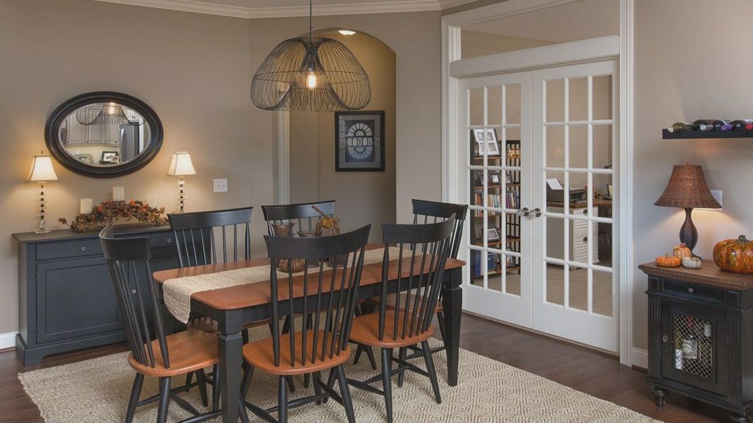 Representative furnished interior of a home built from the Portico + by Perfection Builders in The Courtyards at Oakland Hills, Louisville (Image 5).