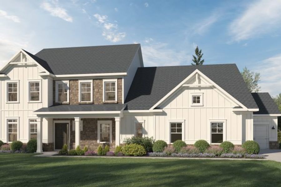 Representative exterior photo of a completed home built from the Abraham by Kerley Family Homes in Walters Creek, Douglasville, GA (Image 2). Representative exterior photo of a completed home built from the Abraham by Kerley Family Homes in Walters Creek, Douglasville, GA (Image 2).