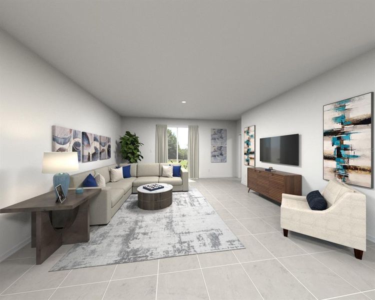 Furnished interior view inside a new home in Hilltop Vistas, Dade City (Image 2). Furnished interior view inside a new home in Hilltop Vistas, Dade City (Image 2).