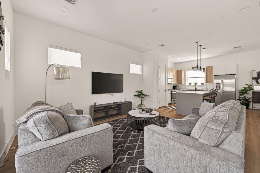 Furnished interior view inside a new home in , Houston (Image 8). Furnished interior view inside a new home in , Houston (Image 8).