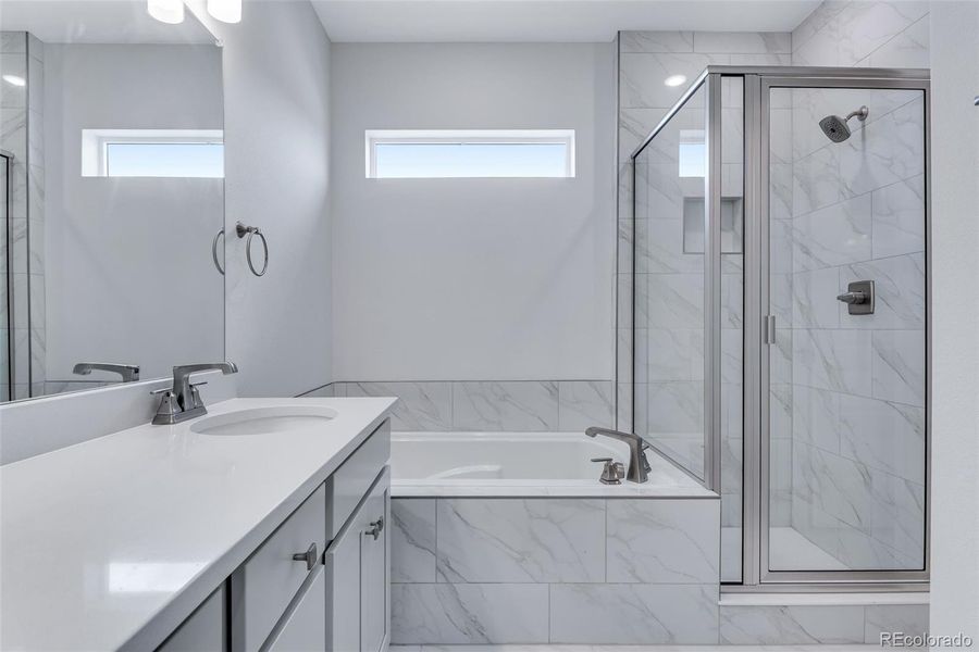 Furnished interior view inside a new home in Prelude at The Aurora Highlands, Aurora (Image 11). Furnished interior view inside a new home in Prelude at The Aurora Highlands, Aurora (Image 11).