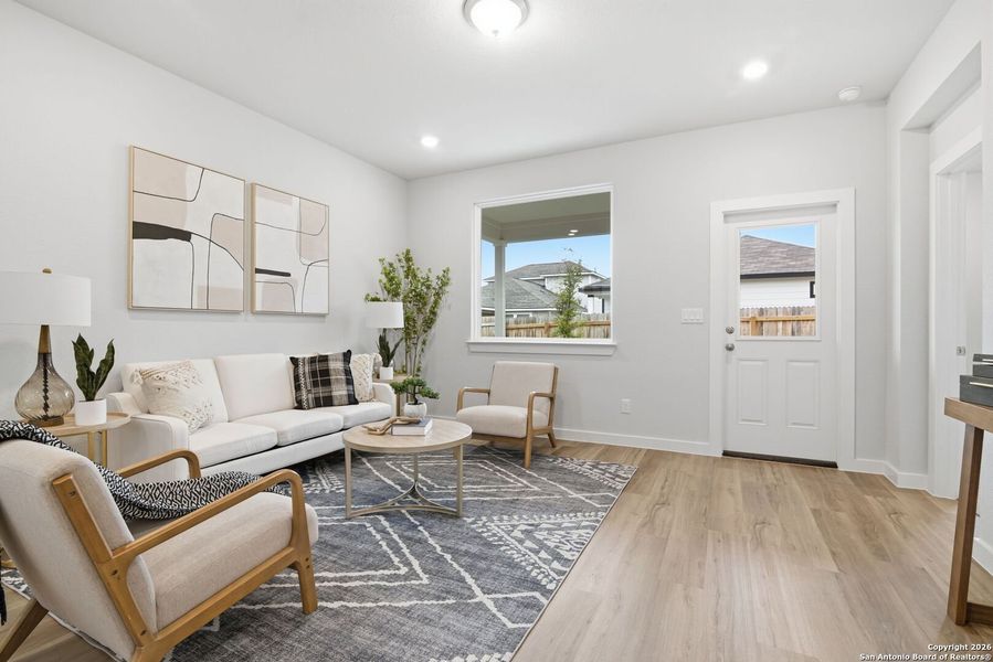 Furnished interior view inside a new home in Highland Ridge, New Braunfels (Image 7).