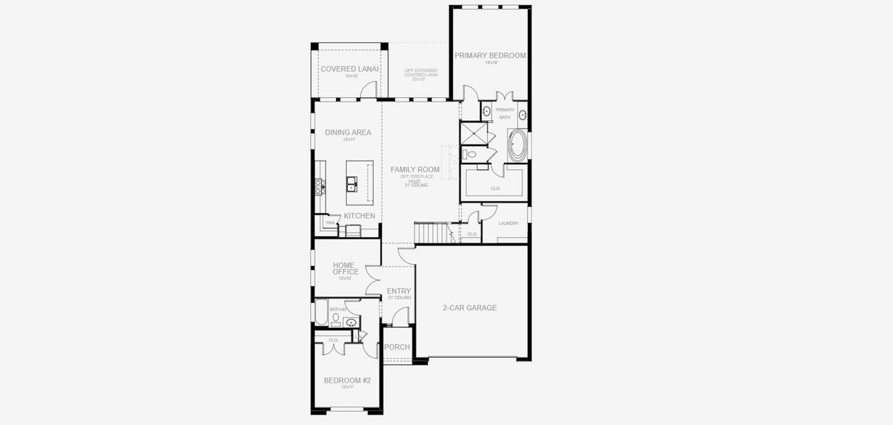 2D floor plan layout for the 2713F by Perry Homes in Sanctuary at Seaire, Parrish, FL (Image 4). 2D floor plan layout for the 2713F by Perry Homes in Sanctuary at Seaire, Parrish, FL (Image 4).