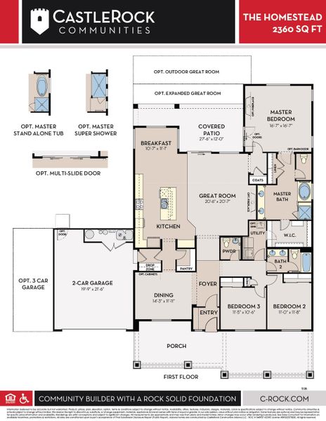 2D floor plan layout of this home in Heritage Pointe, Chino Valley, AZ (Image 3).