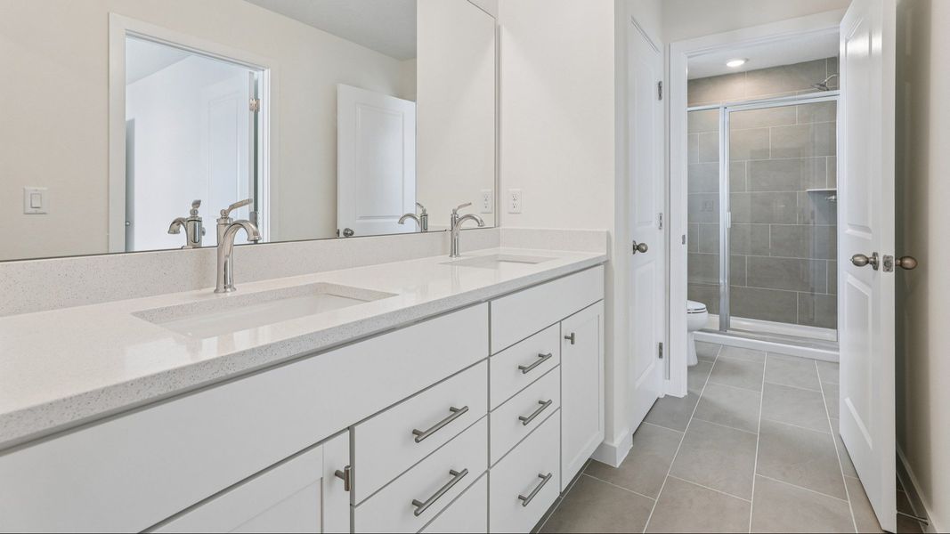 Furnished interior view inside a new home in Cyrene at Harmony, St. Cloud (Image 31).