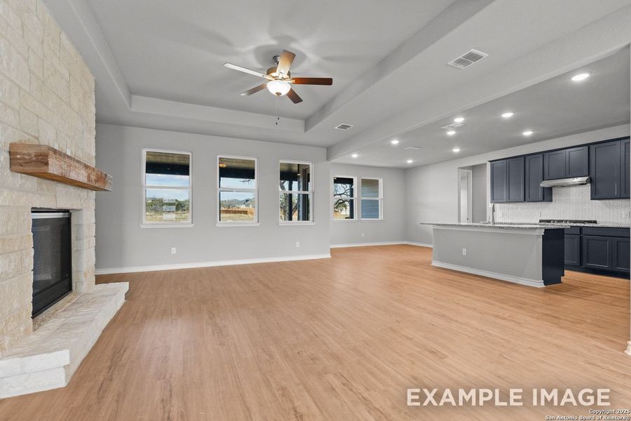 Representative unfurnished interior of a home built from the The Oxford F by Davidson Homes LLC in Potranco Oaks, Castroville (Image 19). Representative unfurnished interior of a home built from the The Oxford F by Davidson Homes LLC in Potranco Oaks, Castroville (Image 19).
