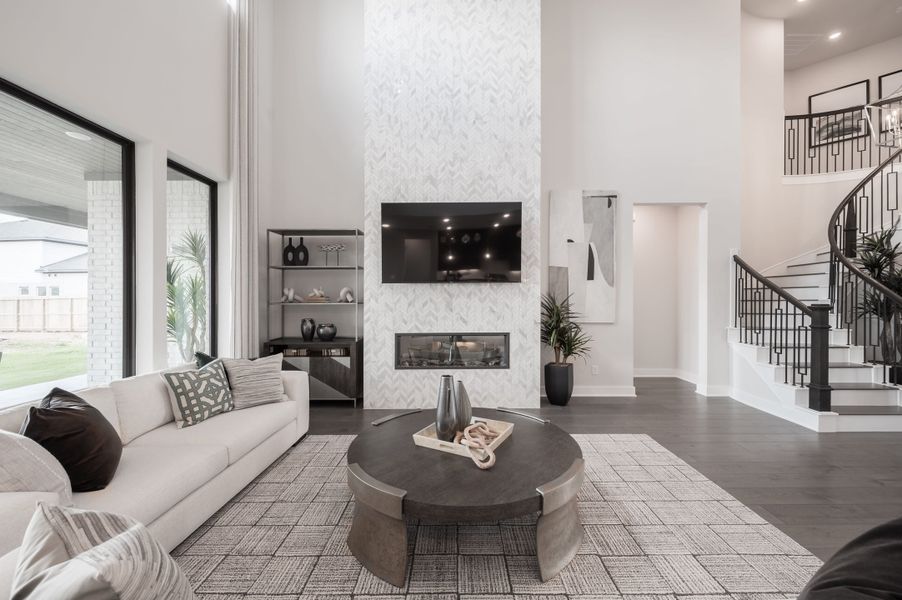 Representative furnished interior of a home built from the Bogata by Tri Pointe Homes in Harvest Green, Richmond (Image 85).