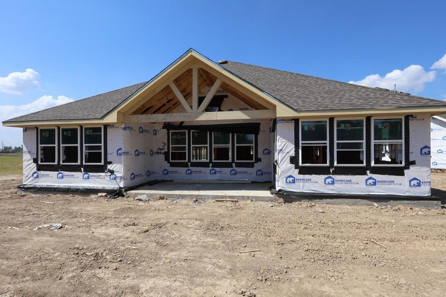Backyard with covered patio - still under construction!