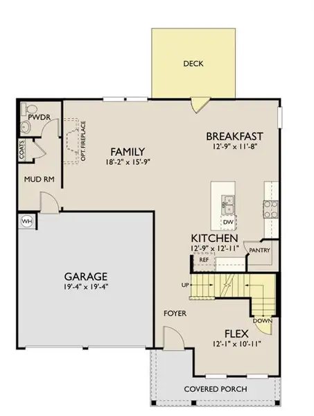 2D floor plan layout of this home in , Locust Grove, GA (Image 3).