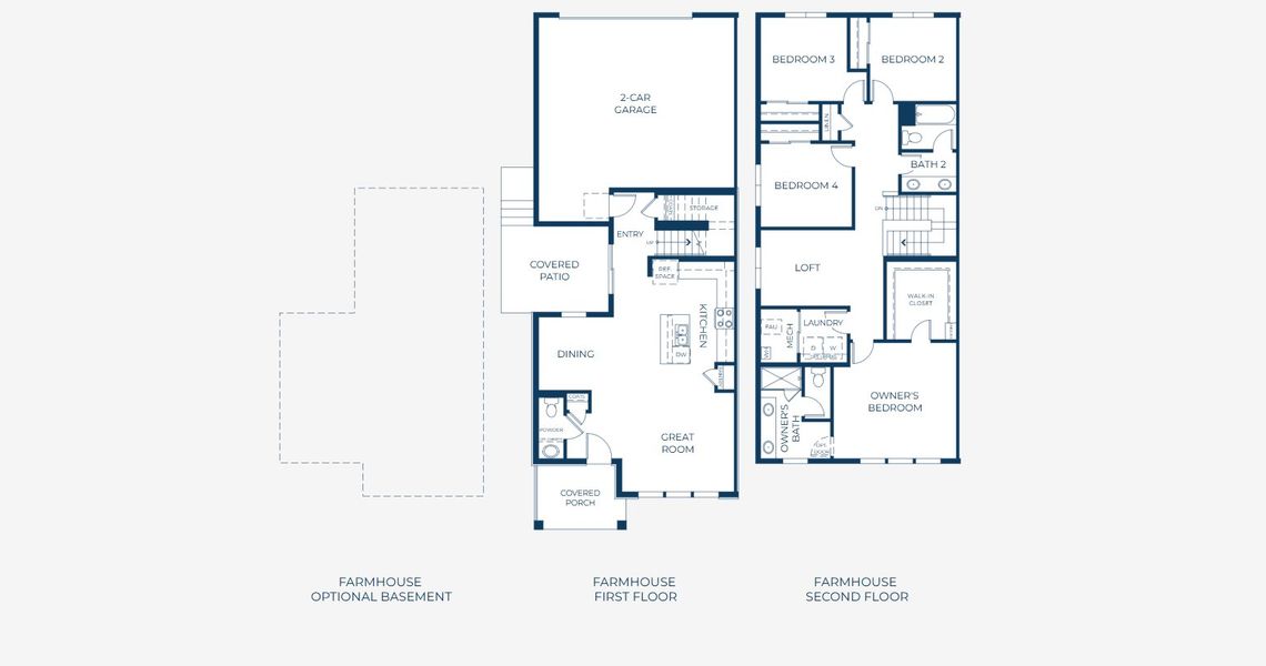 2D floor plan layout for the 2503 by Risewell Homes in Harvest Crossing, Aurora, CO (Image 3).