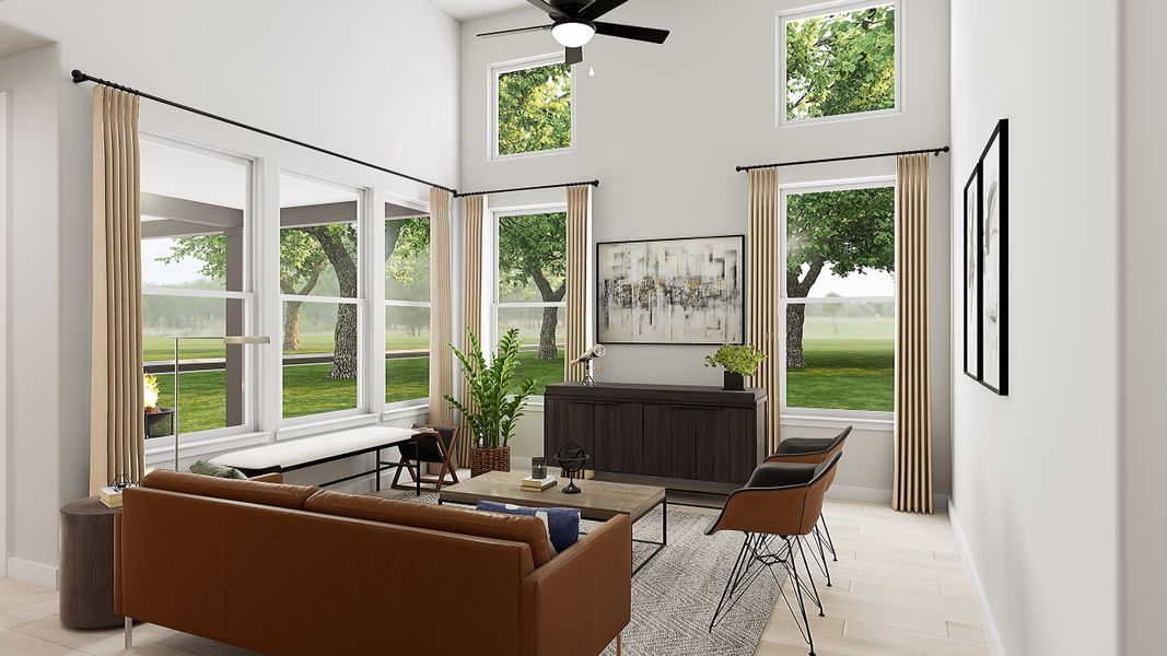 Representative furnished interior of a home built from the Republic by Tri Pointe Homes in Paley Park at Easton Park, Austin (Image 12). Representative furnished interior of a home built from the Republic by Tri Pointe Homes in Paley Park at Easton Park, Austin (Image 12).