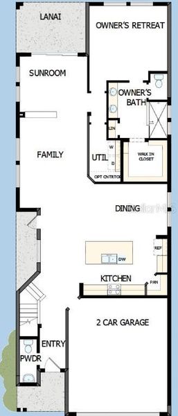 2D floor plan layout of this home in Chapel Crossings - Garden Series, Wesley Chapel, FL (Image 3).