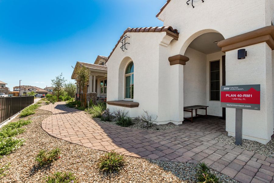 Representative exterior details of a home built from the 40R1 by Taylor Morrison in Rancho Mercado, Surprise (Image 3).