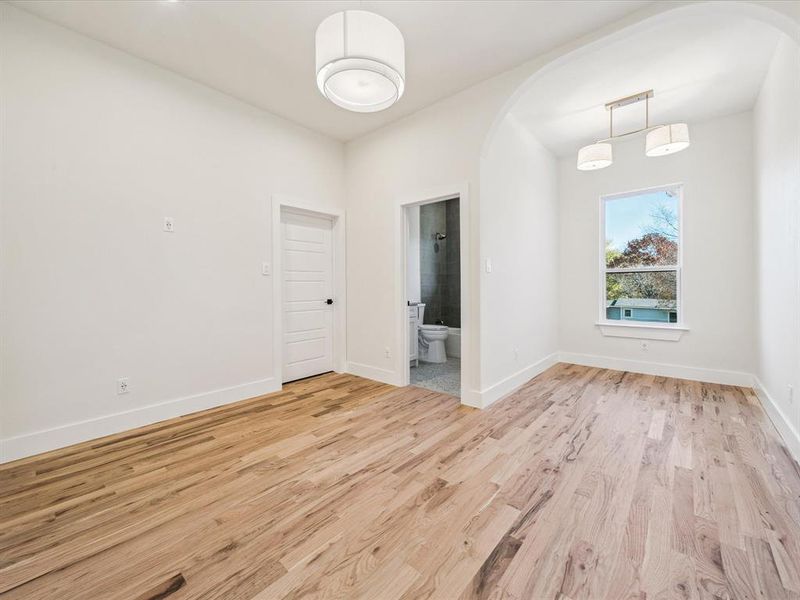 Empty room featuring light hardwood / wood-style floors