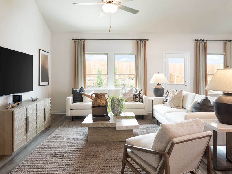 Furnished interior view inside a new home in Cibolo Hills West - Signature Series, Fort Worth (Image 6).