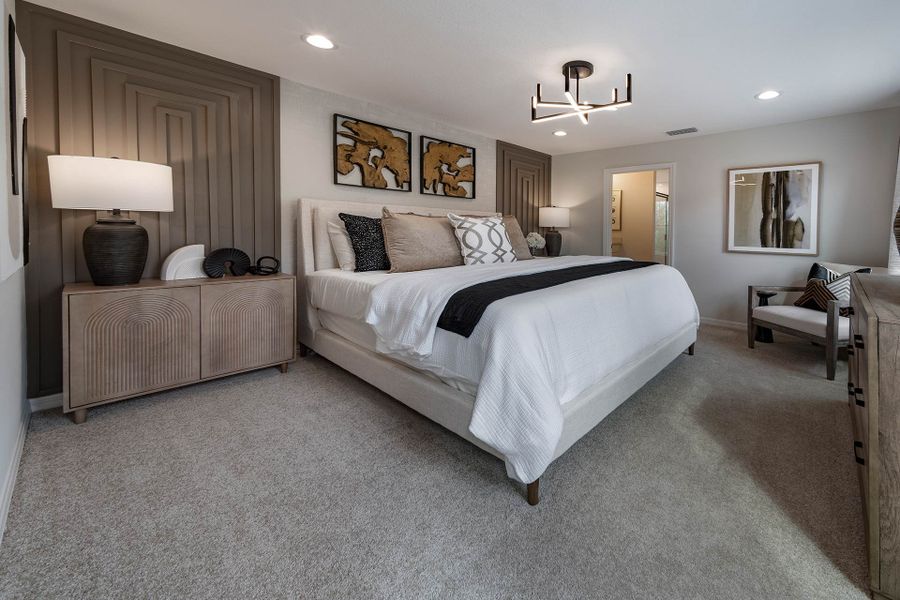 Furnished interior view inside a new home in Blue Springs Reserve Townhomes, Groveland (Image 9).