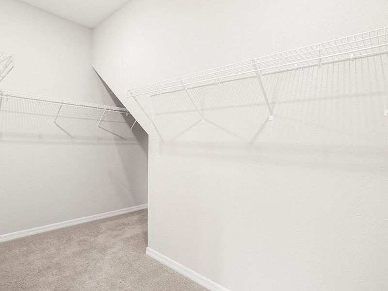 And, your suite is completed by a large walk-in wardrobe - Willow II with Loft by Highland Homes And, your suite is completed by a large walk-in wardrobe - Willow II with Loft by Highland Homes