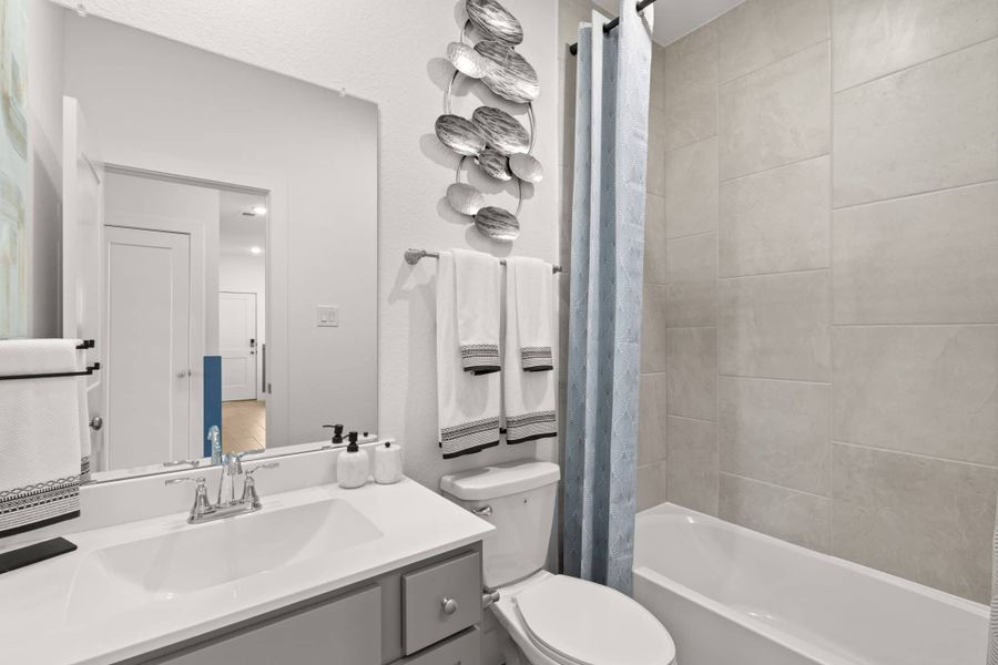 Furnished interior view inside a new home in Elyson, Katy (Image 15).