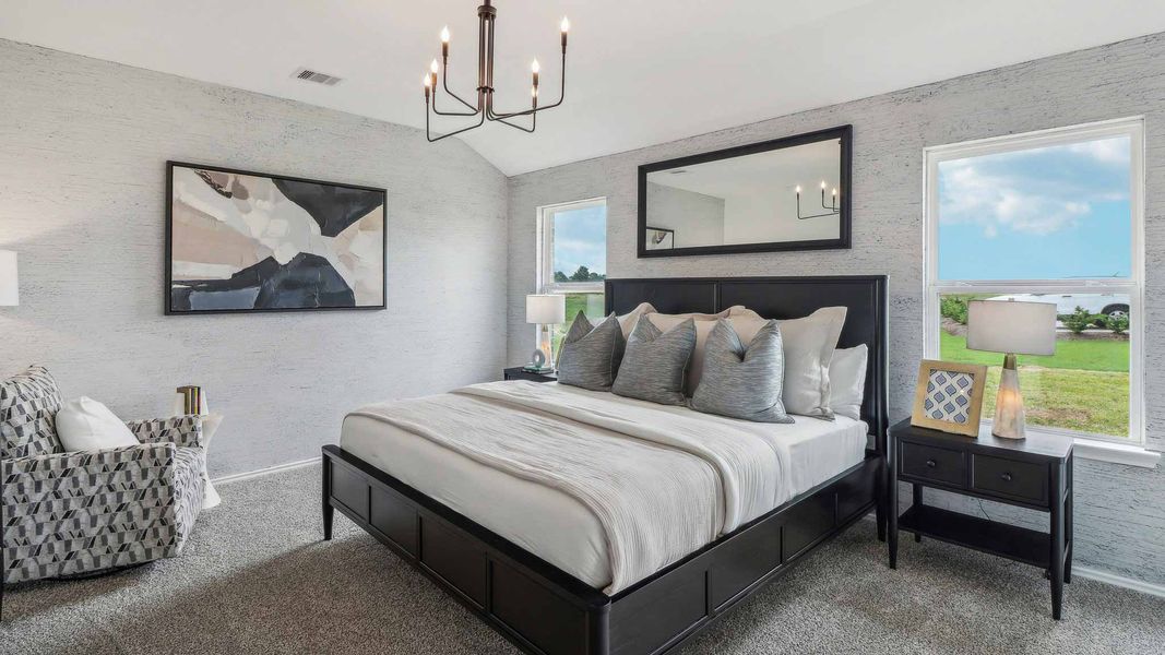 Furnished interior view inside a new home in Sunterra, Katy (Image 28).