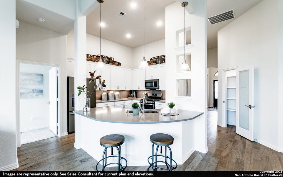 Furnished interior view inside a new home in The Woodlands at Medina Hills, Mico (Image 3). Furnished interior view inside a new home in The Woodlands at Medina Hills, Mico (Image 3).