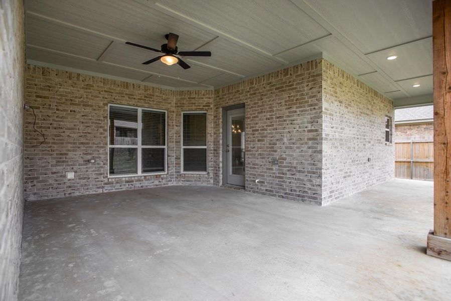 View of patio with a ceiling fan View of patio with a ceiling fan