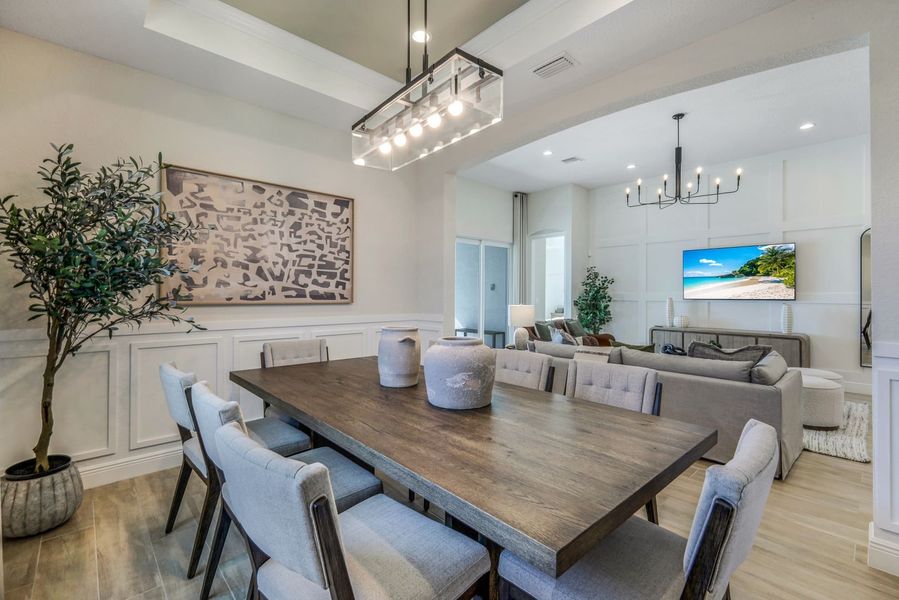 Furnished interior view inside a new home in The Sanctuary – Resort Collection, Punta Gorda (Image 6). Furnished interior view inside a new home in The Sanctuary – Resort Collection, Punta Gorda (Image 6).