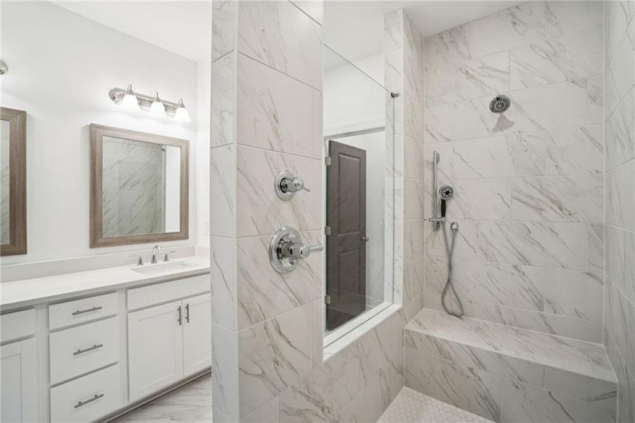 Furnished interior view inside a new home in Palisades Townhomes, Cumming (Image 13).
