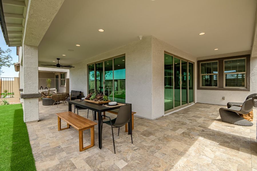 Exterior details and patio area of a home in Mesquite at North Creek, Queen Creek (Image 30). Exterior details and patio area of a home in Mesquite at North Creek, Queen Creek (Image 30).