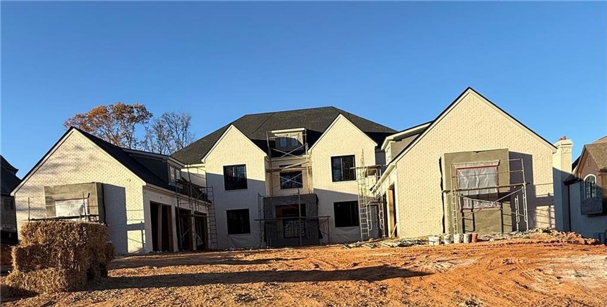 In-progress construction of a new home in , Alpharetta, GA (Image 53).