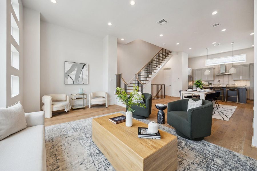 Furnished interior view inside a new home in Point East, Houston (Image 10). Furnished interior view inside a new home in Point East, Houston (Image 10).